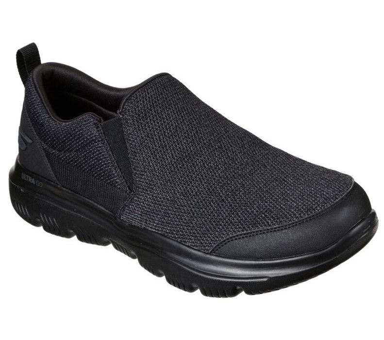 Skechers Herr Svarta/Grå Slip On - Gowalk Evolution Ultra - Vectron - Sverige (OEHWN-5697)